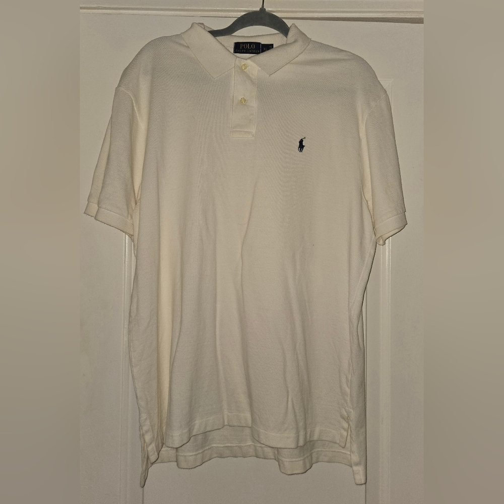 Polo by Ralph Lauren Men's White Polo Shirt, Size XL
